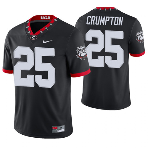 Georgia Bulldogs 25 Ahkil Crumpton Alternate Game College Football Jersey Black