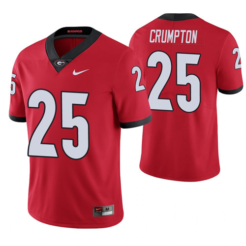 Georgia Bulldogs 25 Ahkil Crumpton Limited Jersey Red