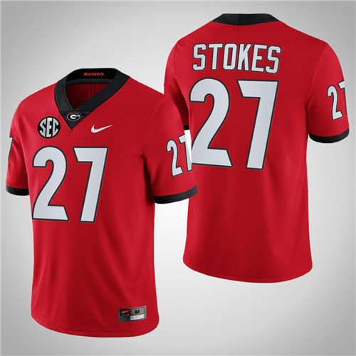 Georgia Bulldogs 27 Eric Stokes NFL Alumni College Football Jersey Red