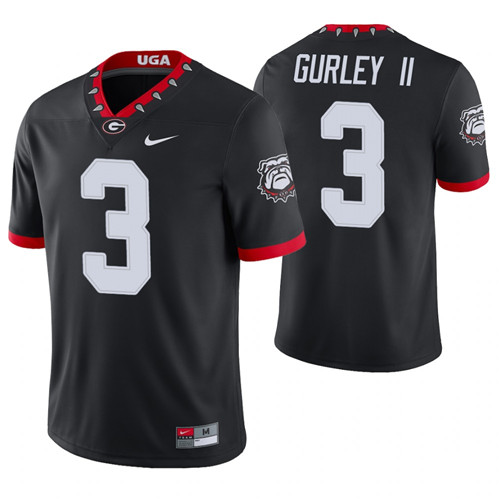 Georgia Bulldogs 3 Todd Gurley II Alternate Game College Football Jersey Black