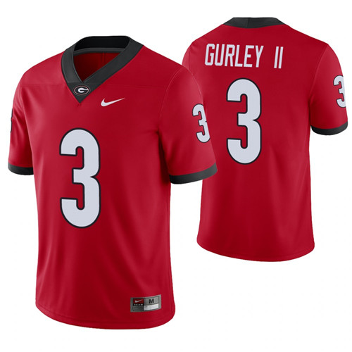 Georgia Bulldogs 3 Todd Gurley II Alumni Player College Football Jersey Red