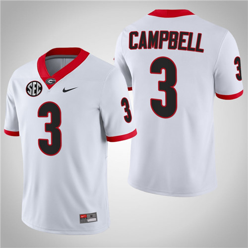 Georgia Bulldogs 3 Tyson Campbell NFL Alumni College Football Jersey White