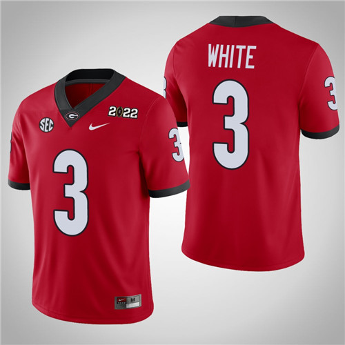 Georgia Bulldogs 3 Zamir White Game 2021 National Champions Jersey Red