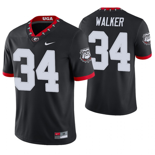 Georgia Bulldogs 34 Herchel Walker Alternate Game College Football Jersey Black