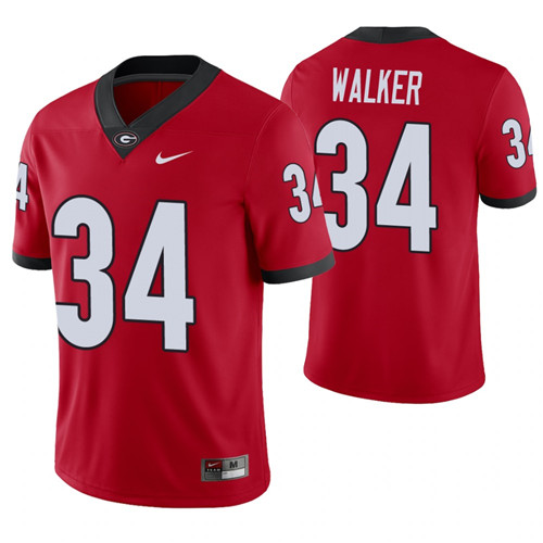Georgia Bulldogs 34 Herchel Walker Alumni Player College Football Jersey Red
