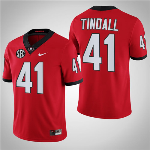 Georgia Bulldogs 41 Channing Tindall Game College Football Jersey Red