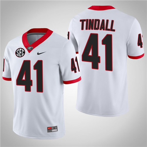 Georgia Bulldogs 41 Channing Tindall Game College Football Jersey White