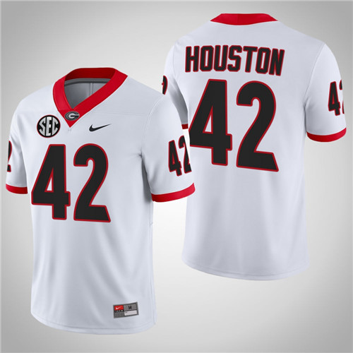 Georgia Bulldogs 42 Justin Houston NFL Alumni College Football Jersey White