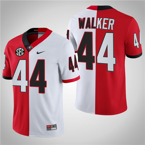 Georgia Bulldogs 44 Travon Walker College Football Split Edition Jersey Red White