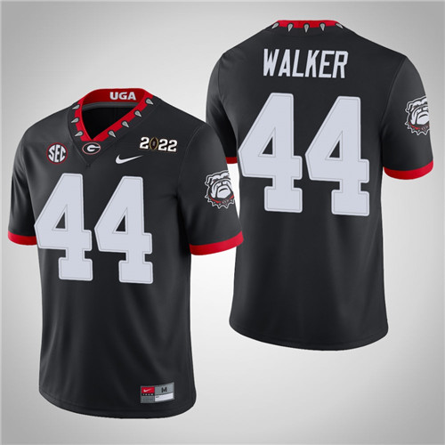 Georgia Bulldogs 44 Travon Walker Game 2021 National Champions Jersey Black