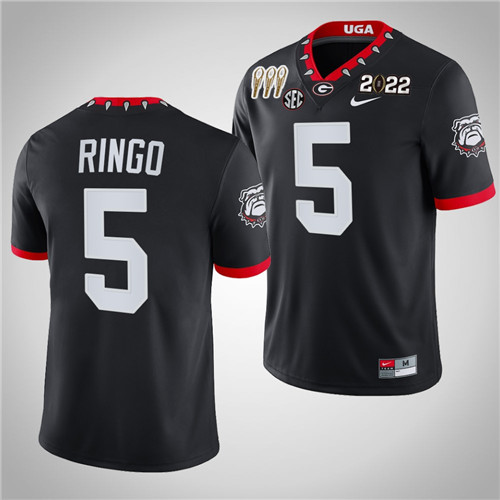 Georgia Bulldogs 5 Kelee Ringo Alternate 3-Times CFP National Champions Jersey Black