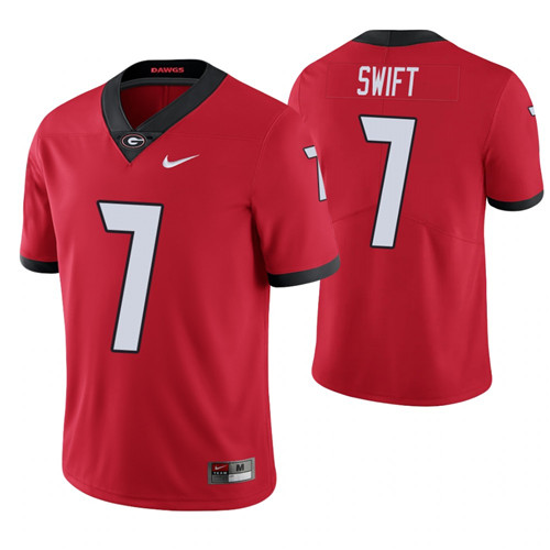 Georgia Bulldogs 7 D'Andre Swift Limited Jersey Red