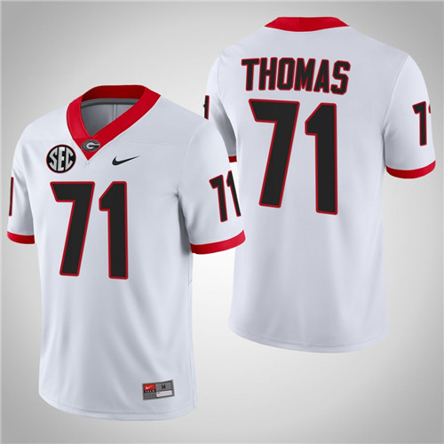 Georgia Bulldogs 71 Andrew Thomas NFL Alumni College Football Jersey White