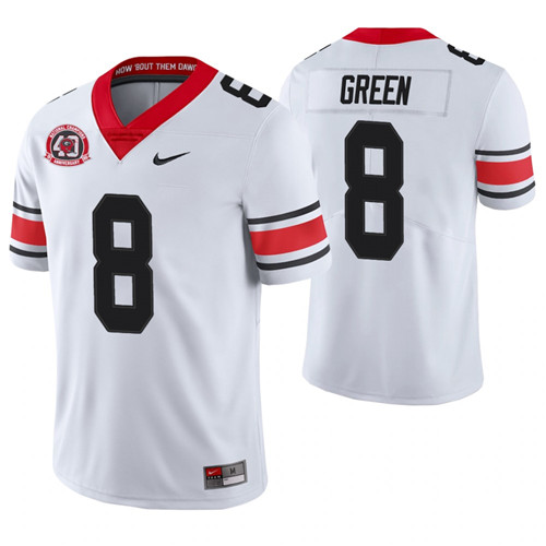 Georgia Bulldogs 8 A.J. Green 40th Anniversary Alternate College Football Jersey White