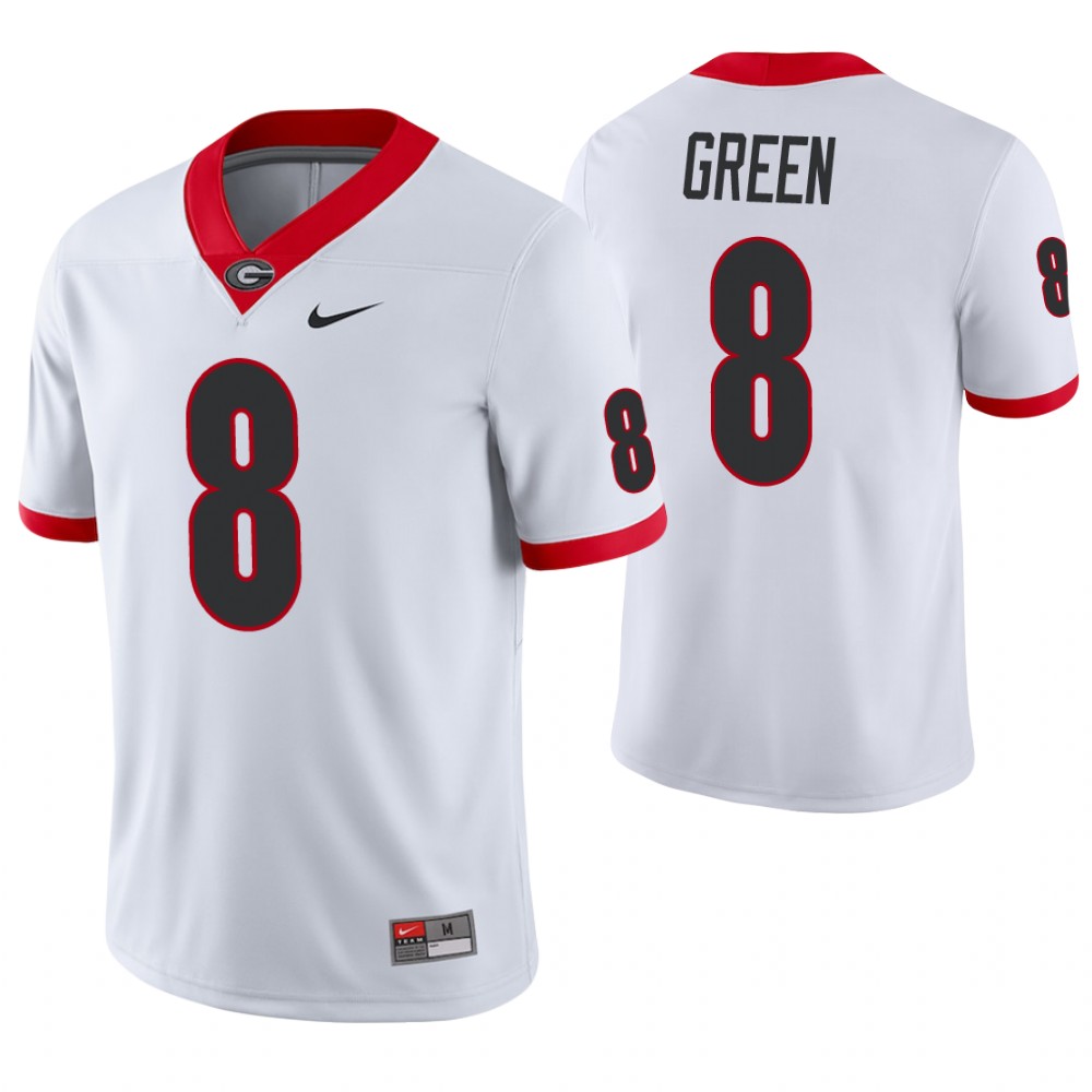 Georgia Bulldogs 8 A.J. Green College Football Game Jersey White