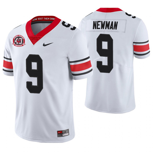 Georgia Bulldogs 9 Jamie Newman 40th Anniversary Alternate College Football Jersey White