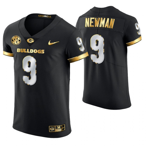 Georgia Bulldogs 9 Jamie Newman Authentic Golden Edition Jersey Black