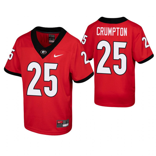 Georgia Bulldogs Ahkil Crumpton Game Jersey Red Youth