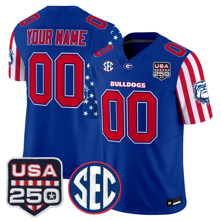 Georgia Bulldogs America 250 Edition Vapor Limited Custom Jersey ROYAL