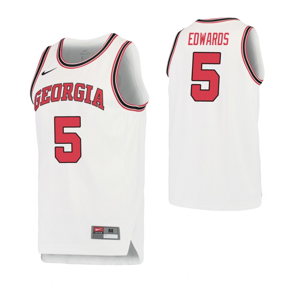 Georgia Bulldogs Anthony Edwards Jersey White