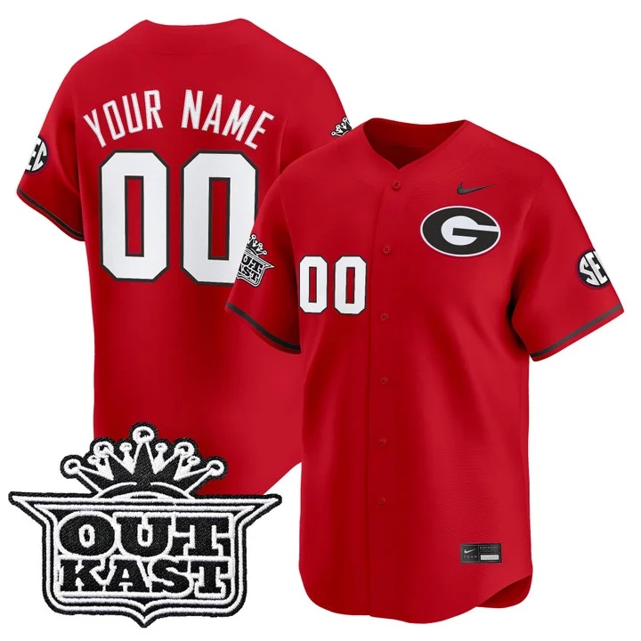 Georgia Bulldogs Baseball x Outkast Vapor Premier Limited Custom Jersey RED
