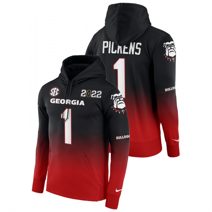 Georgia Bulldogs George Pickens 2022 College Football National Champions Men Black Red Hoodie