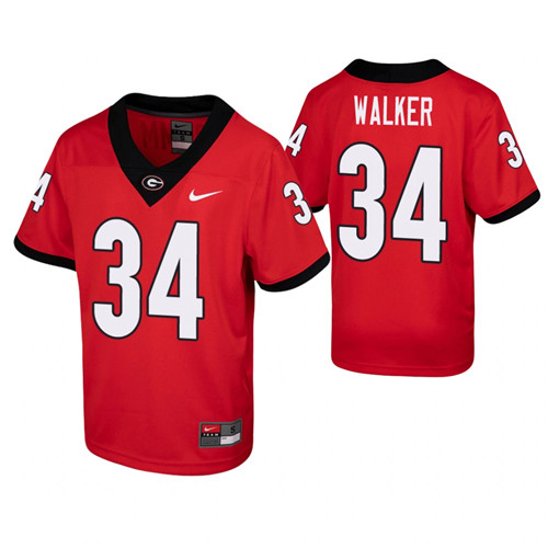 Georgia Bulldogs Herchel Walker Game Jersey Red Youth
