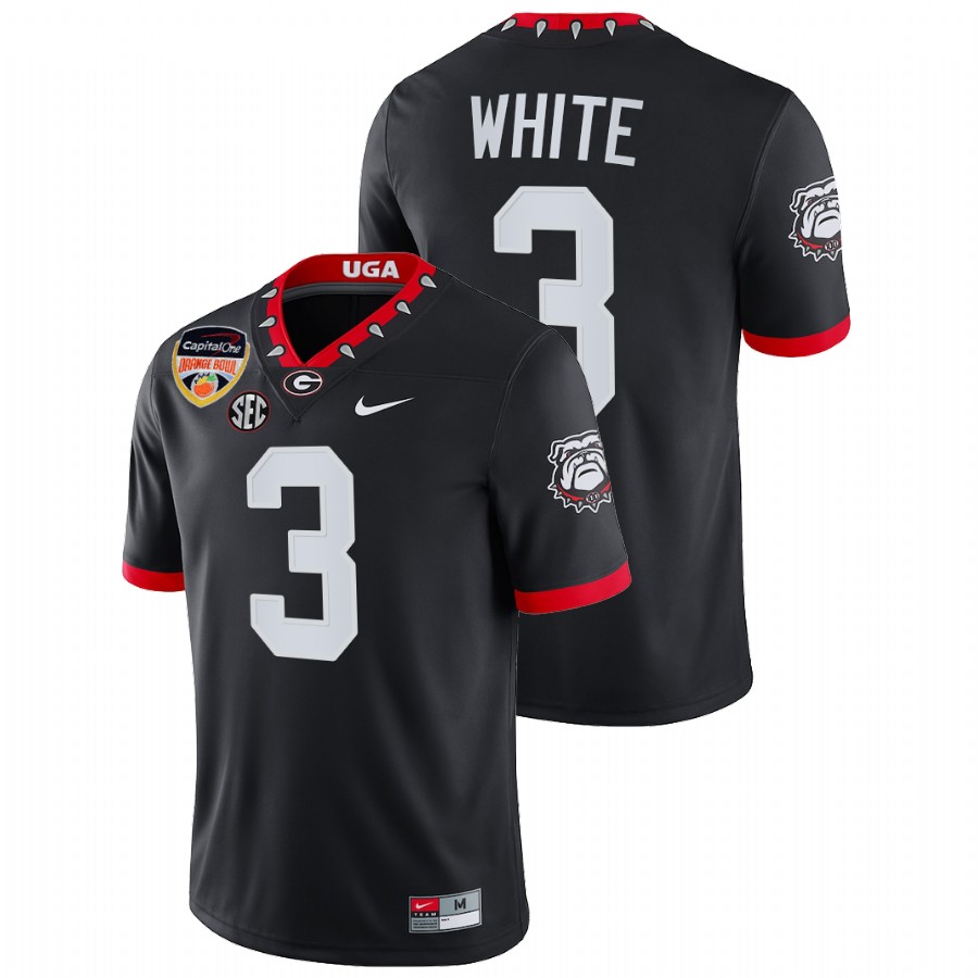 Georgia Bulldogs Zamir White 2021 Orange Bowl Black Jersey College Football Playoff