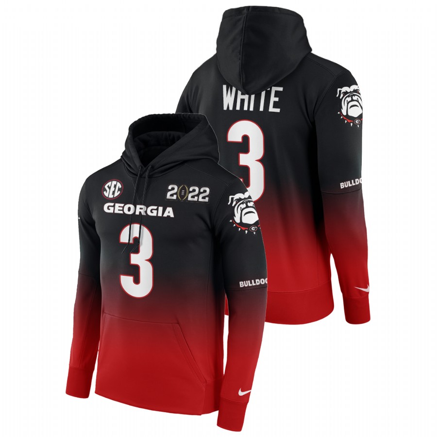 Georgia Bulldogs Zamir White 2022 College Football National Champions Men Black Red Hoodie