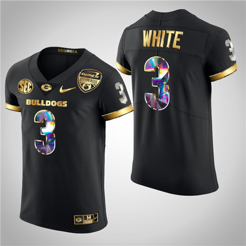 Georgia Bulldogs Zamir White Golden Diamond Edition 2021 Orange Bowl Jersey Black