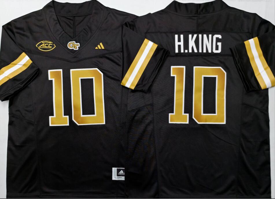 Georgia Tech Football Blue #10 H.KING jersey