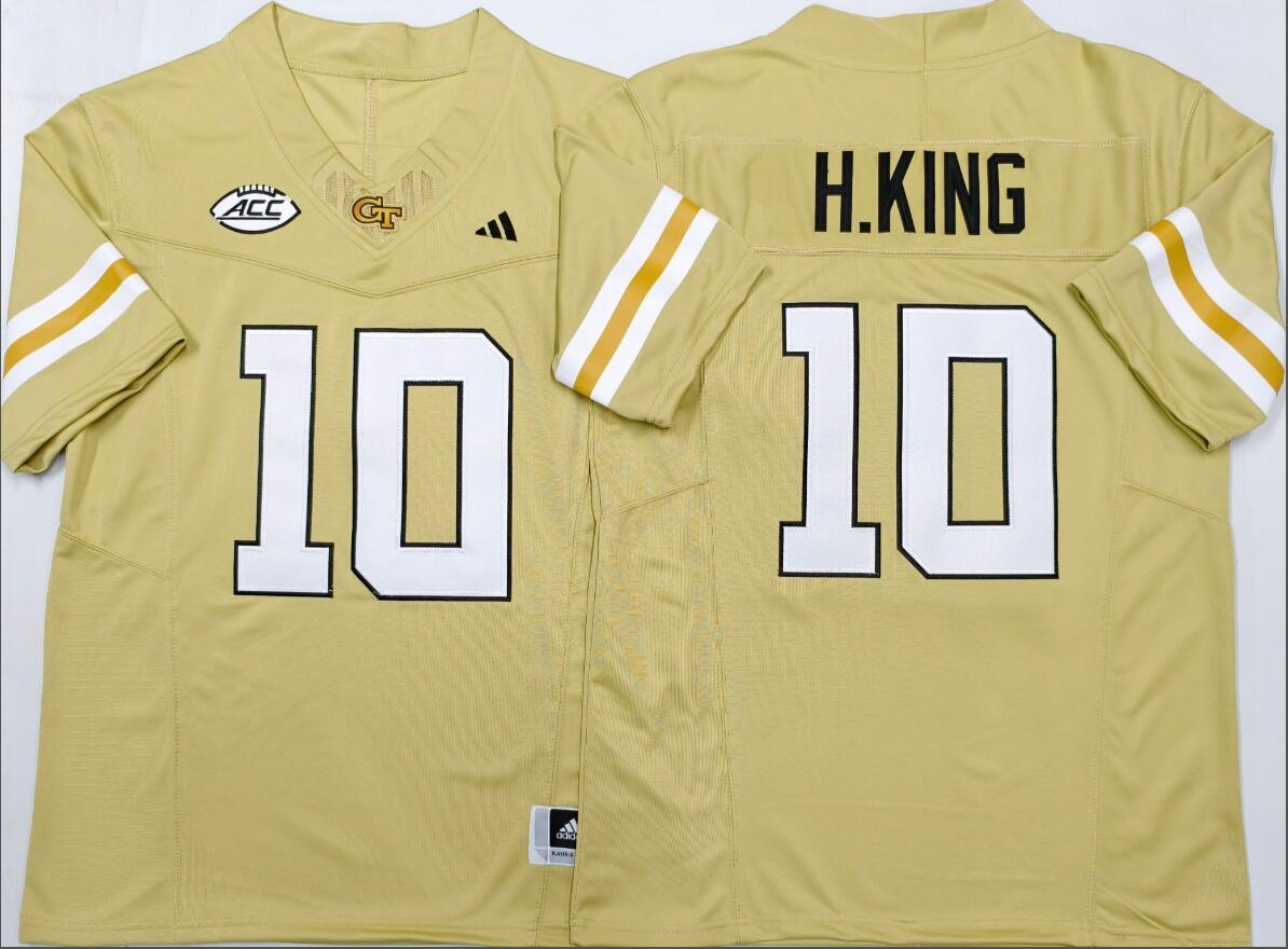 Georgia Tech Football Yellow #10 H.KING