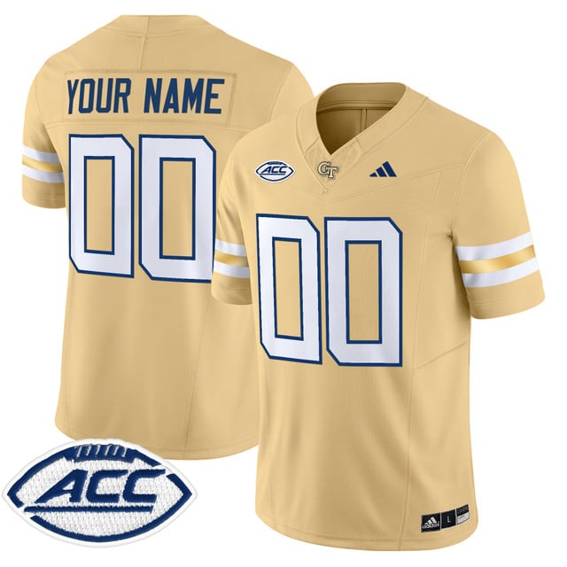 Georgia Tech Yellow Jackets 2025 Vapor Limited Custom Jersey gold