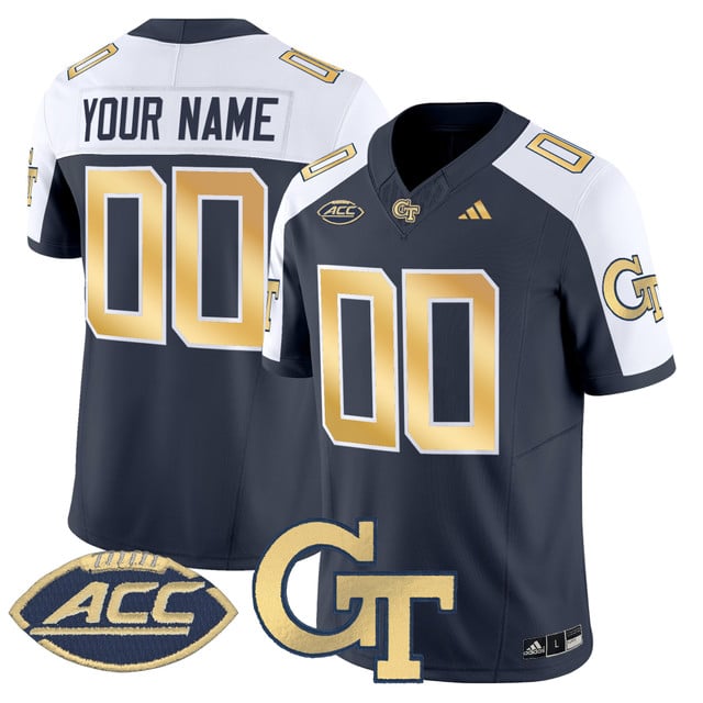 Georgia Tech Yellow Jackets 2025 Vapor Limited Custom Jersey navy