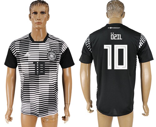 Germany #10 Ozil Away Soccer Country Jersey