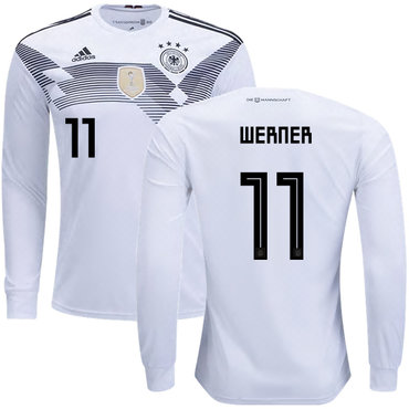 Germany #11 Werner Home Long Sleeves Kid Soccer Country Jersey