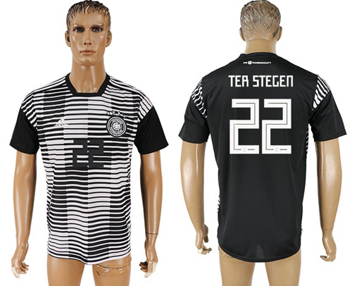 Germany #22 Ter Stegen Away Soccer Country Jersey