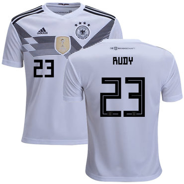Germany #23 Rudy White Home Kid Soccer Country Jersey