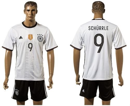 Germany #9 Schurrle White Home Soccer Country Jersey