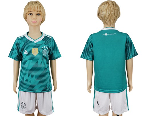 Germany Blank Away Kid Soccer Country Jersey