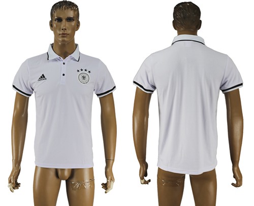 Germany Blank White Soccer Country Polo