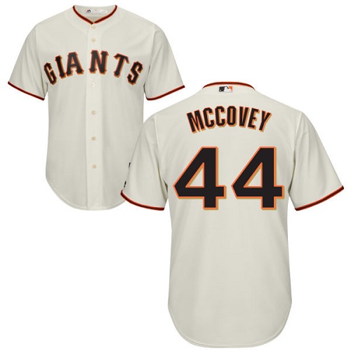 Giants #44 Willie McCovey Cream Cool Base Stitched Youth MLB Jersey
