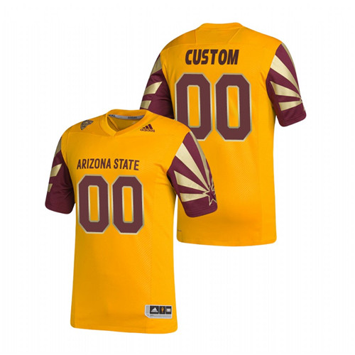 Gold Men's Arizona State Sun Devils Custom Premier Strategy Jersey