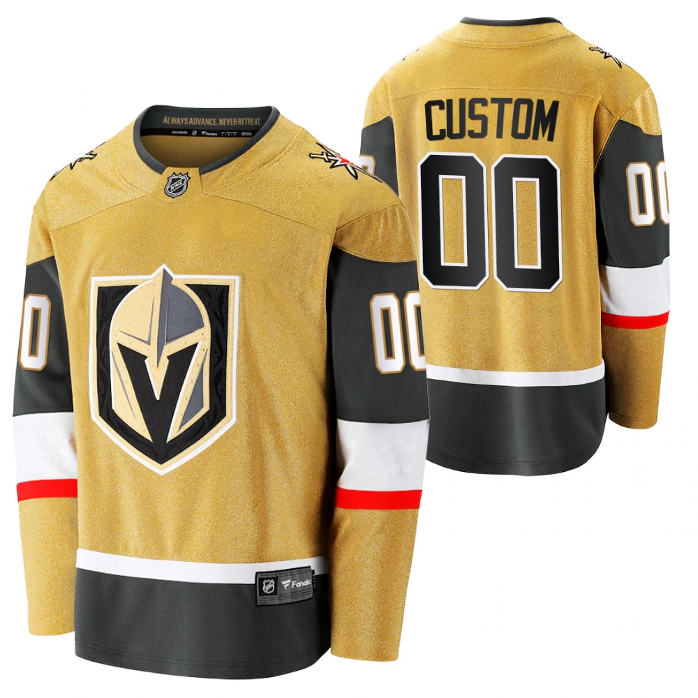 Golden Knights #00 Custom Gold 2020-21 Alternate Jersey