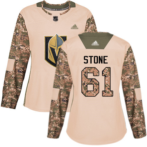 Golden Knights #61 Mark Stone Camo Authentic 2017 Veterans Day Women's Stitched Hockey Jersey
