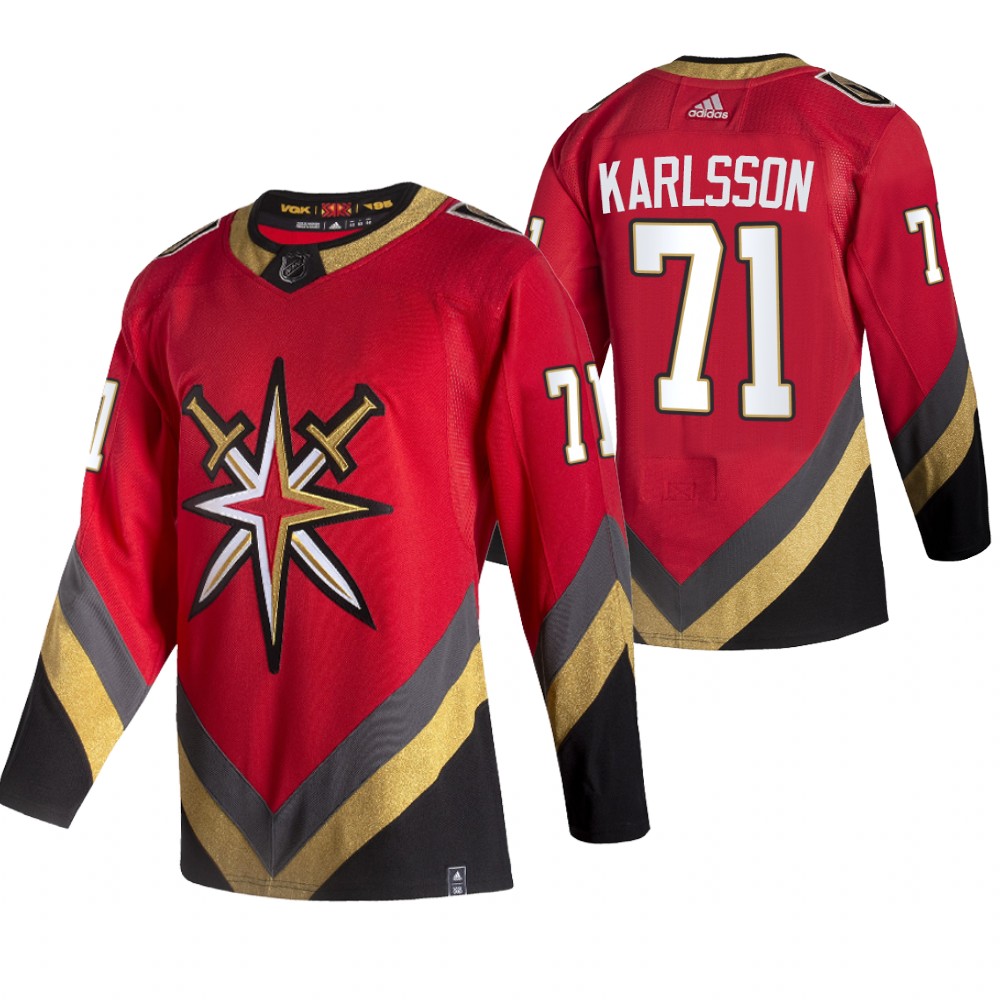 Golden Knights 2021 Reverse Retro #71 William Karlsson Red Jersey Authentic