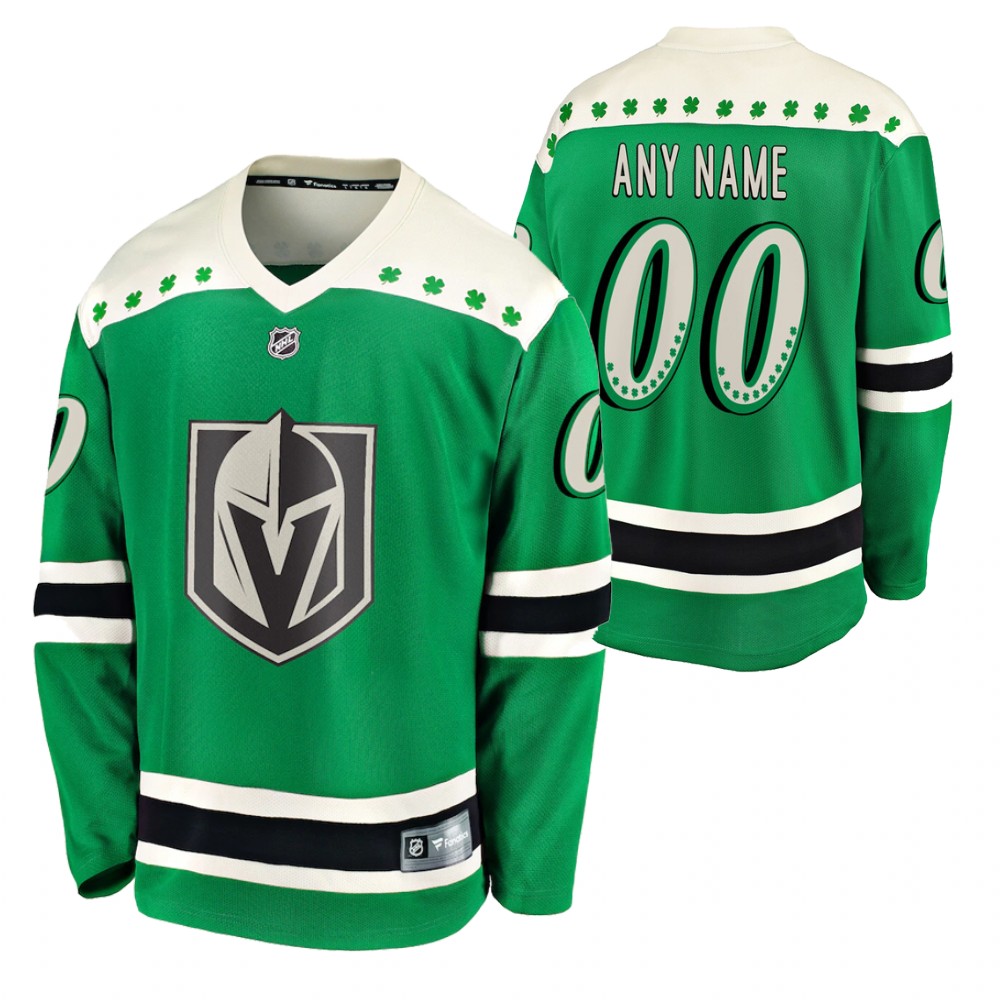 Golden Knights Custom 2021 St Patricks Day Green Men Jersey