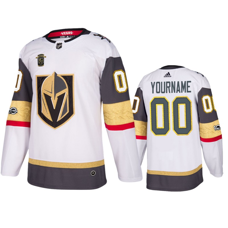 Golden Knights Custom White Authentic 100th Anniversary Jersey