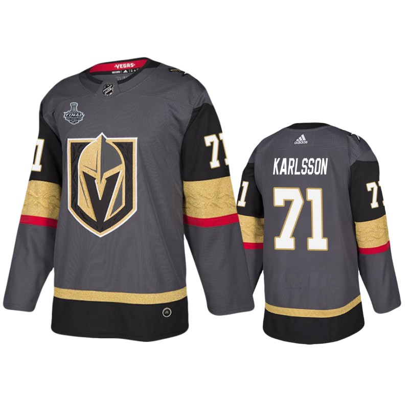 Golden Knights William Karlsson Grey Bound Patch 2018 Stanley Cup Final Jersey