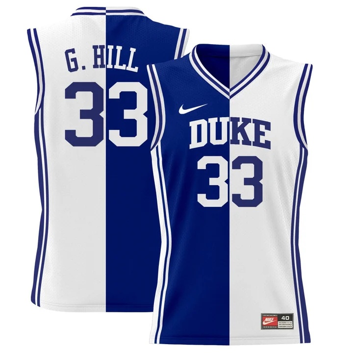 Grant Hill #33 Duke Blue Devils Split Jersey